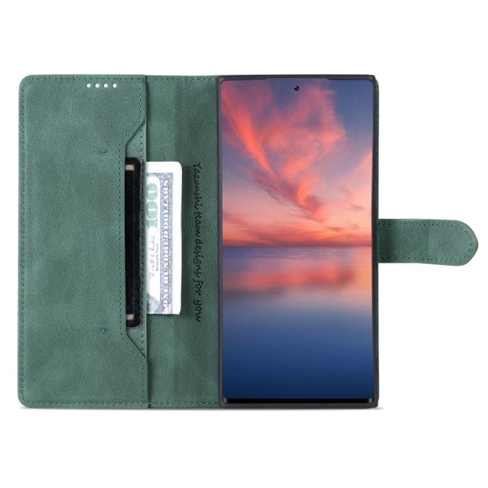 Bild 2, AZNS AZNS Samsung Galaxy S23 Ultra Fodral Läder Grön - Teknikhallen.se