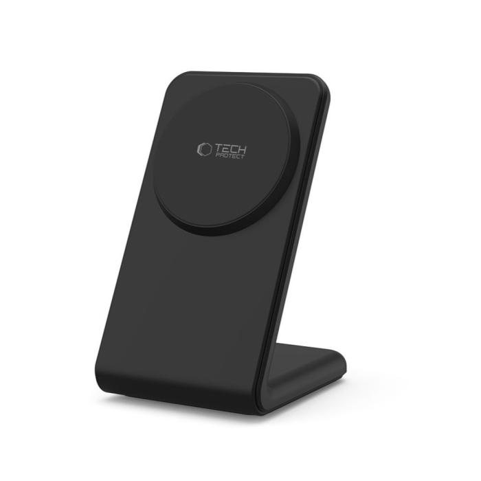 Bild 3, Tech-Protect Tech-Protect 15W Qi Magnetisk MagSafe Laddare Svart - Teknikhallen.se