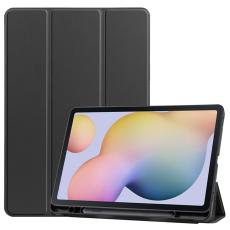  Samsung Galaxy Tab S7 / Tab S8 Fodral Tri-Fold Pennh&aring;llare Svart - Teknikhallen.se