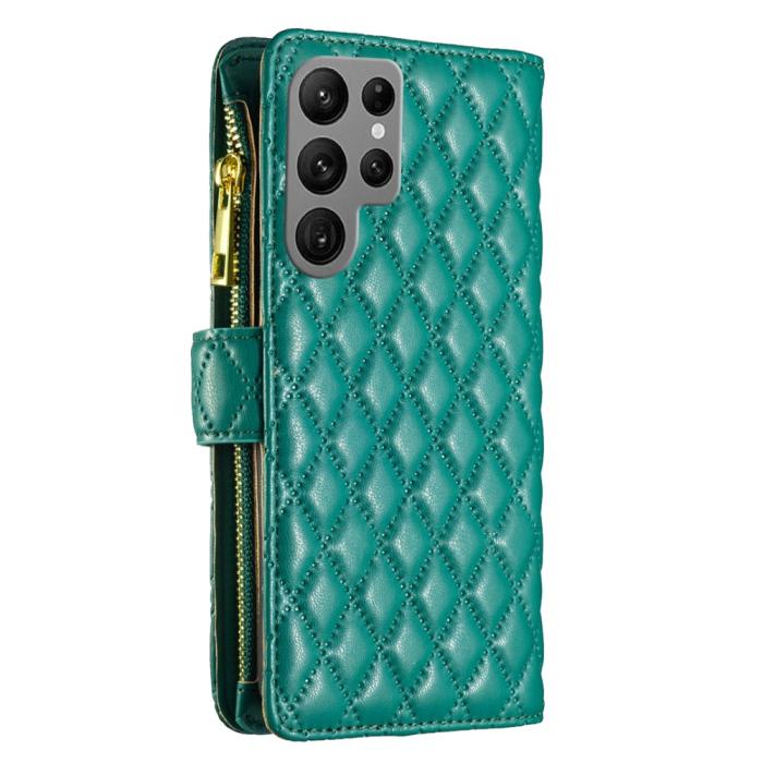 Bild 6, BINFEN BINFEN Galaxy S25 Ultra Fodral Diamond Multifunktionell Grön - Teknikhallen.se
