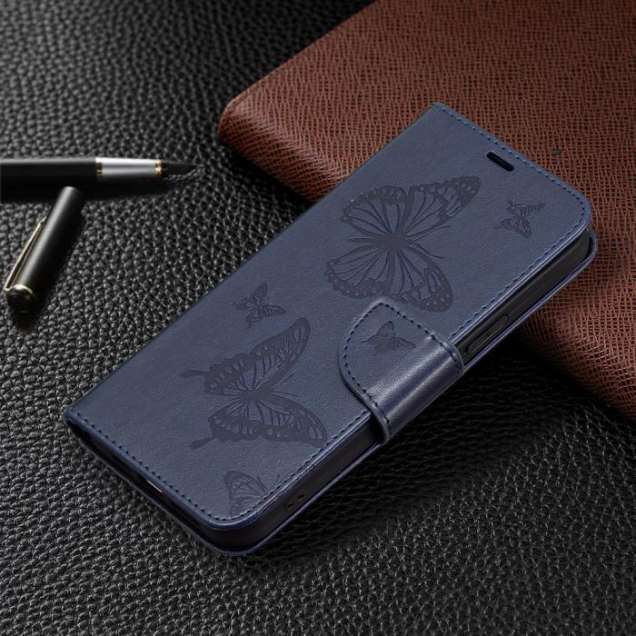 Bild 5,  Xiaomi Redmi Note 12 Pro 5G Fodral Med Fjäril Tryck Blå - Teknikhallen.se