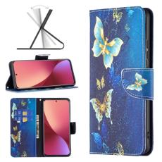  Xiaomi 12 Fodral Med Tryck Guld Fj&auml;ril - Teknikhallen.se