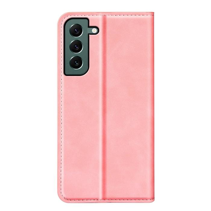 Bild 6,  Samsung Galaxy S23 Plus Flip Fodral Skin Touch Ljus Rosa - Teknikhallen.se