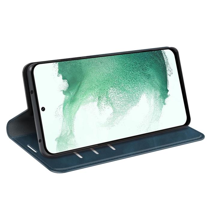 Bild 3,  Samsung Galaxy S23 Plus Flip Fodral Skin Touch Blå - Teknikhallen.se