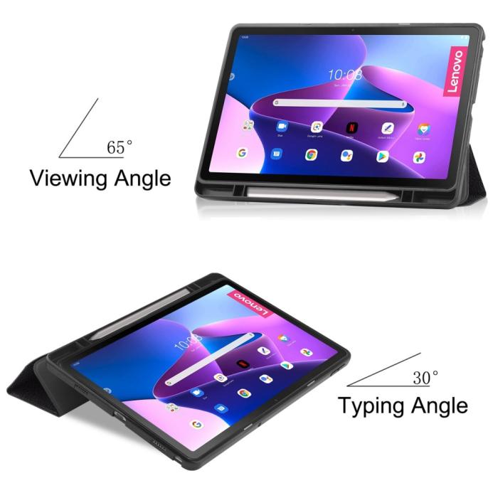 Bild 2,  Lenovo Tab M10 Plus Gen 3 Fodral Tri-Fold Dont Touch - Teknikhallen.se