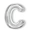  Bokstavsballong C 40 cm Silver - Teknikhallen.se