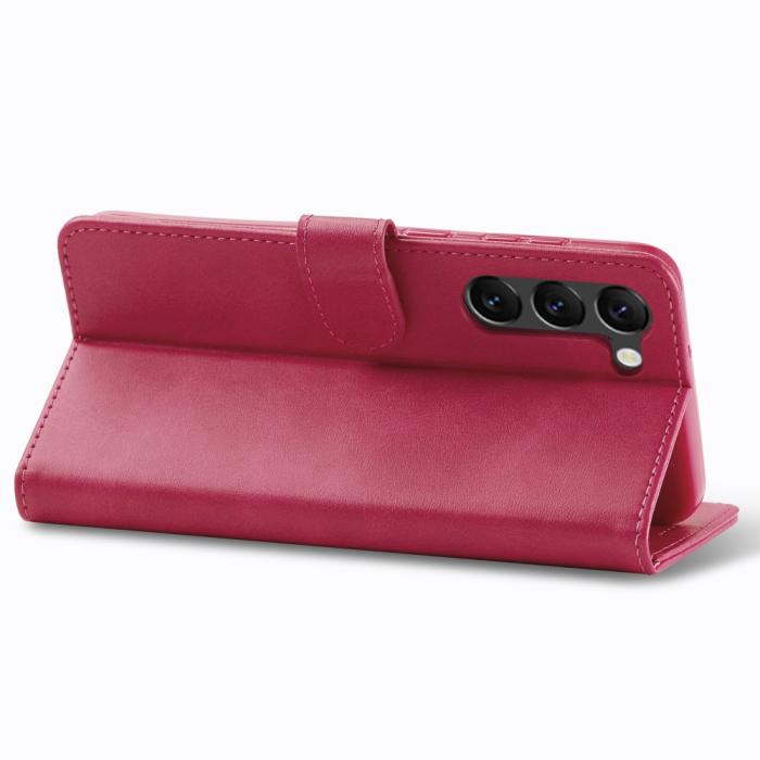 Bild 4, LC.IMEEKE LC.IMEEKE Samsung Galaxy S24 Plus Fodral Läder Rosa/Röd - Teknikhallen.se