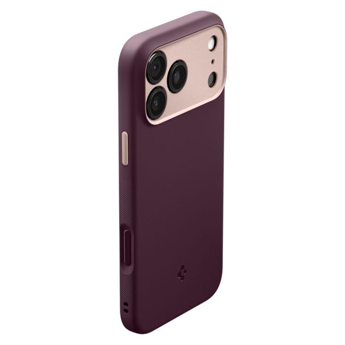 Bild 6, Spigen Spigen iPhone 17 Pro Skal MagSafe Nano Pop Burgundy Bean - Teknikhallen.se