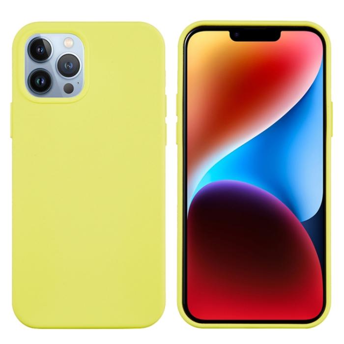 Bild 2,  iPhone 15 Pro Skal Silikon Gul - Teknikhallen.se