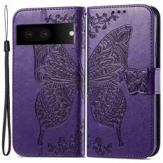  Google Pixel 7 Fodral Fj&auml;ril Tryck Lila - Teknikhallen.se