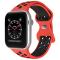 ColorPop Sportarmband Dual-Color Apple Watch 42/44/45/49 mm (M/L) Röd/Svart - Teknikhallen.se