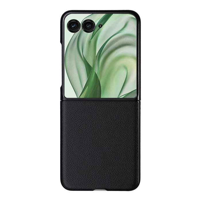 Bild 3,  Motorola Razr 50 Ultra 5G Skal Litchi Textur Svart - Teknikhallen.se