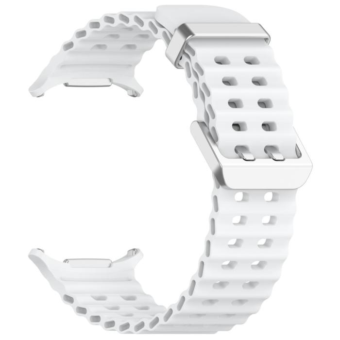 Bild 2,  Galaxy Watch Ultra (2025) / 47 mm Armband Wave Design Vit - Teknikhallen.se