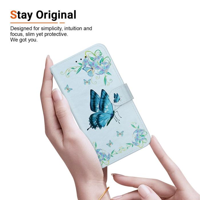 Bild 4,  Samsung Galaxy A27 5G Fodral Läder Fjäril Blå - Teknikhallen.se