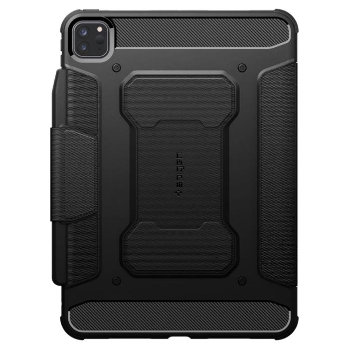 Bild 2, Spigen Spigen iPad Pro 11 2025/2024 Fodral Rugged Armor 'Pro' Svart - Teknikhallen.se