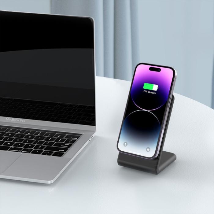 Bild 6, Tech-Protect Tech-Protect 15W Qi Magnetisk MagSafe Laddare Svart - Teknikhallen.se
