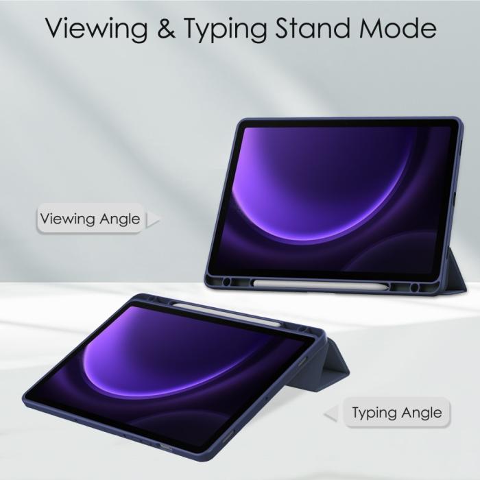 Bild 2,  Galaxy Tab S9 FE Fodral Hybrid Pennhållare Blå - Teknikhallen.se