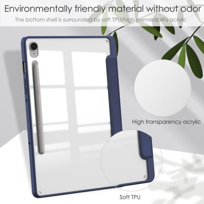 Bild 6,  Galaxy Tab S9 FE Fodral Hybrid Pennhållare Blå - Teknikhallen.se