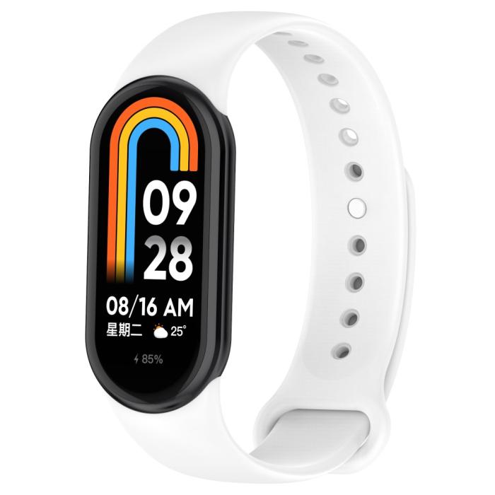 Bild 5,  Xiaomi Smart Band 10/9/8 Armband Solid Silikon Vit - Teknikhallen.se