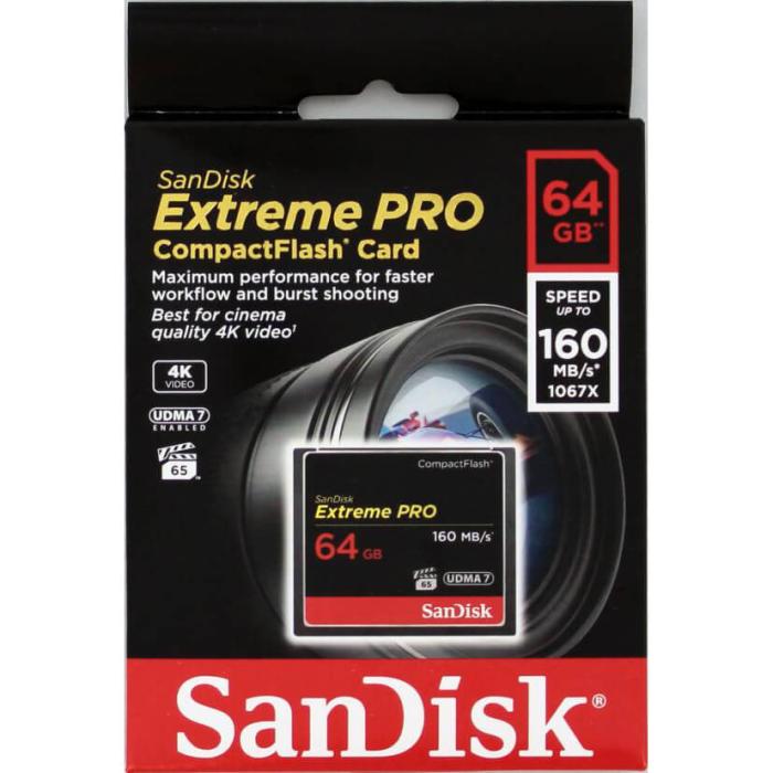Bild 2, SanDisk SanDisk CF Extreme Pro 64GB 160MB/s Minneskort - Teknikhallen.se