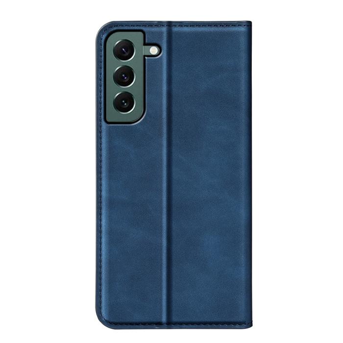 Bild 6,  Samsung Galaxy S23 Plus Flip Fodral Skin Touch Blå - Teknikhallen.se