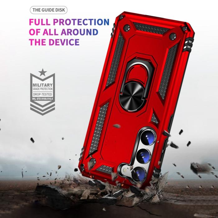 Bild 5,  Samsung Galaxy S23 Plus Skal Ring Shockproof Hybrid Röd - Teknikhallen.se