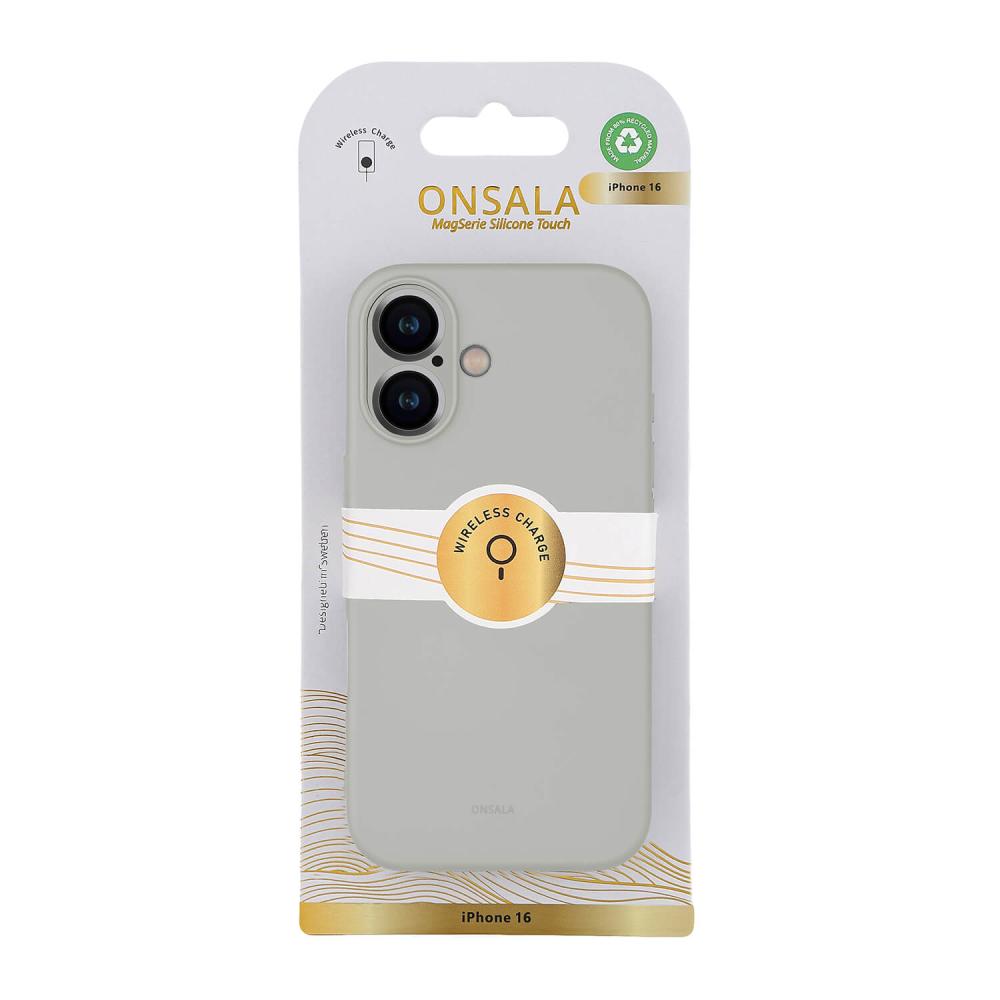 Onsala Onsala iPhone 16 Mobilskal Med Silikonkänsla Concrete - Teknikhallen.se