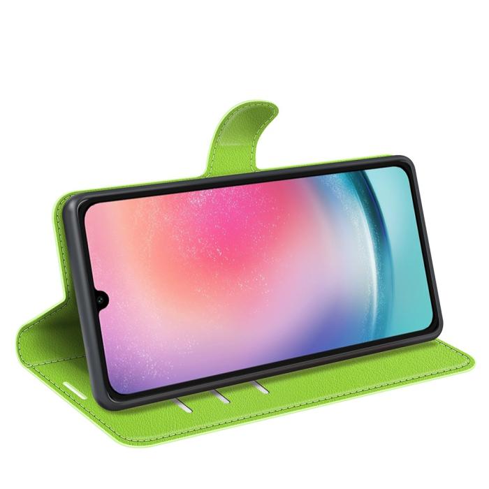 Bild 3,  Samsung Galaxy A16 Fodral Litchi Läder Grön - Teknikhallen.se