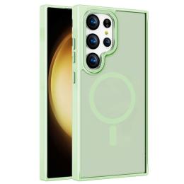  Galaxy S24 Ultra Skal MagSafe Skin Touch Matcha Green - Teknikhallen.se