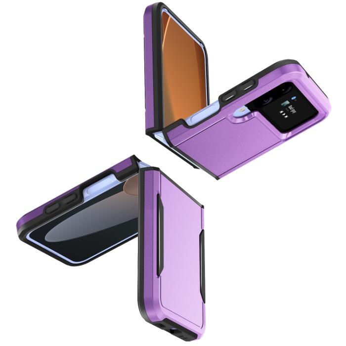 Bild 2,  Samsung Galaxy Z Flip 4 Skal Heavy Armor Hybrid Lila - Teknikhallen.se