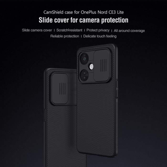 Bild 2, NILLKIN NILLKIN OnePlus Nord CE 3 Lite 5G Skal CamShield Pro Blå - Teknikhallen.se