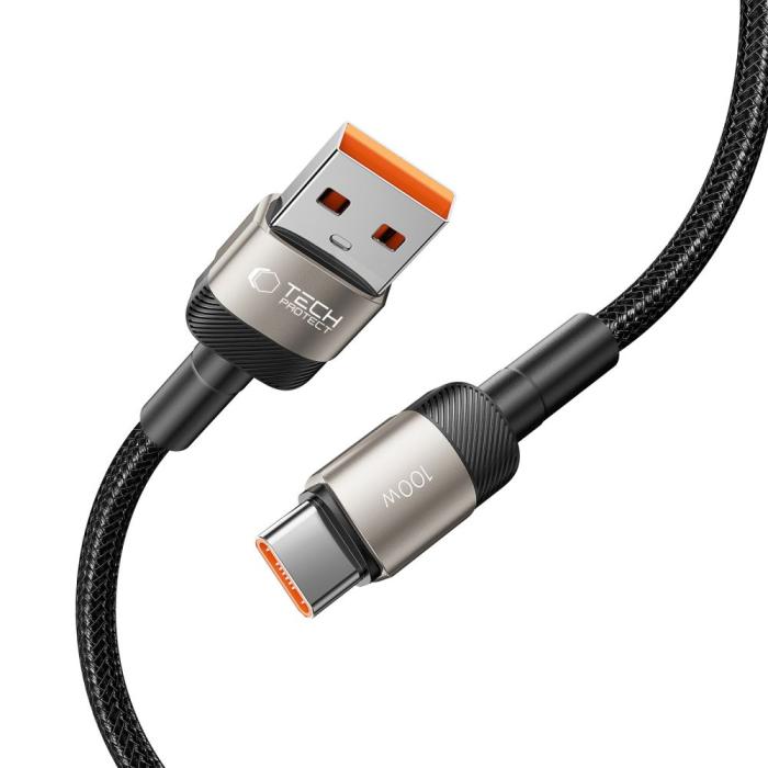 Bild 3, Tech-Protect Tech-Protect 100W/5A 2m USB-C Kabel UltraBoost Evo Titanium - Teknikhallen.se