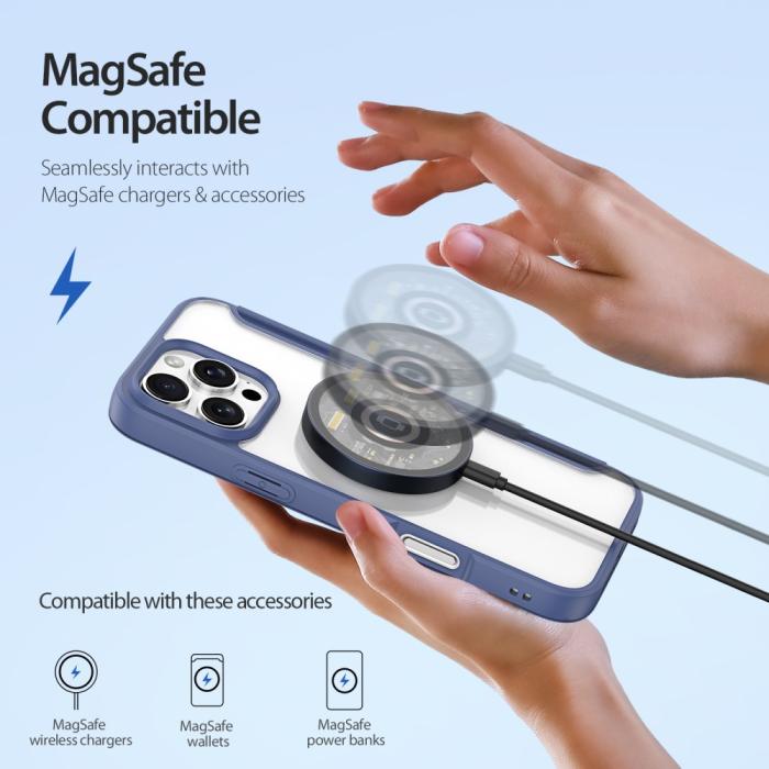 Bild 3, DUX DUCIS DUX DUCIS iPhone 16 Pro Max Fodral MagSafe Skin X Pro Blå - Teknikhallen.se