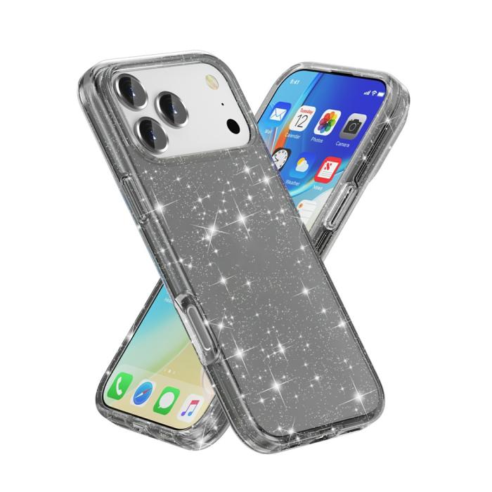 Bild 2,  iPhone 17 Pro Max Skal Glitter Svart - Teknikhallen.se