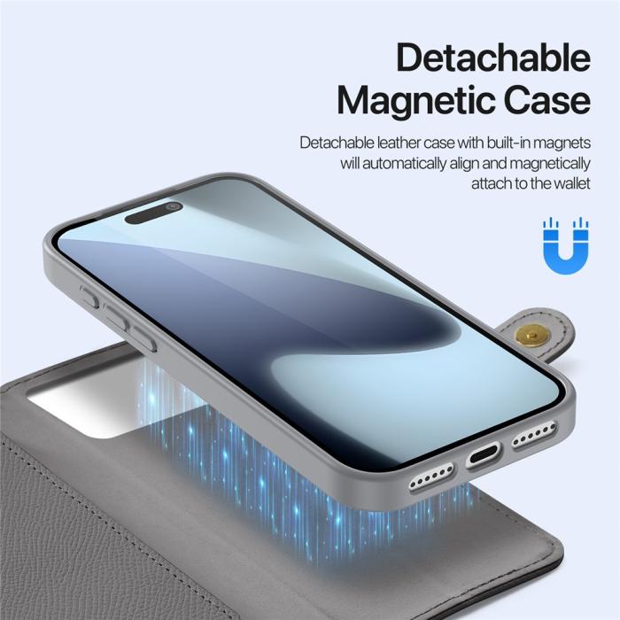 Bild 5, DUX DUCIS DUX DUCIS iPhone 17 Pro Max 2in1 Magnet Fodral Lawa Series Grå - Teknikhallen.se