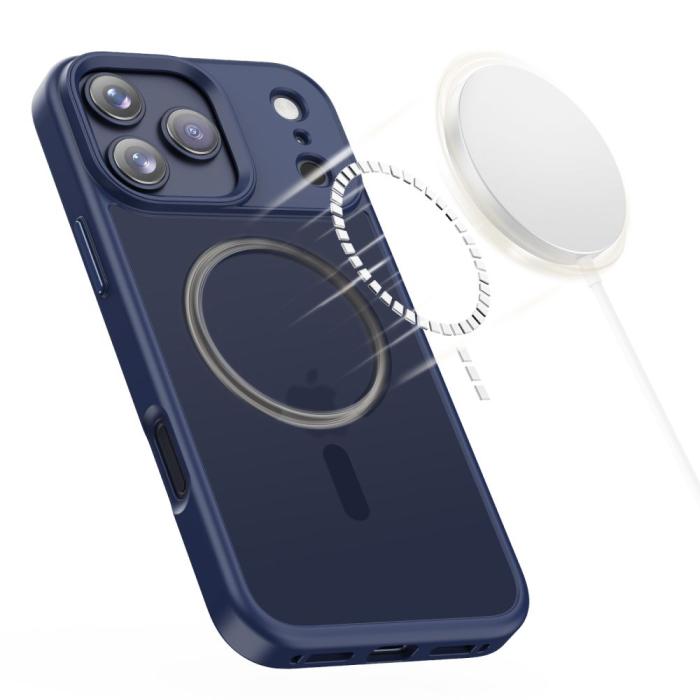 Bild 4, Tech-Protect Tech-Protect iPhone 17 Pro Skal MagSafe MagMat Deep Blue - Teknikhallen.se