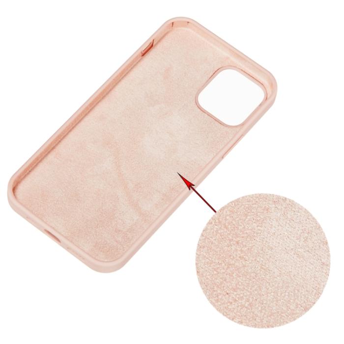 Bild 3,  iPhone 15 Pro Skal Silikon Sand Pink - Teknikhallen.se