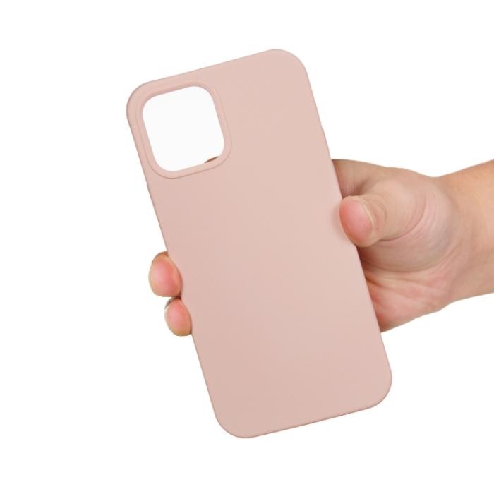 Bild 4,  iPhone 15 Pro Skal Silikon Sand Pink - Teknikhallen.se