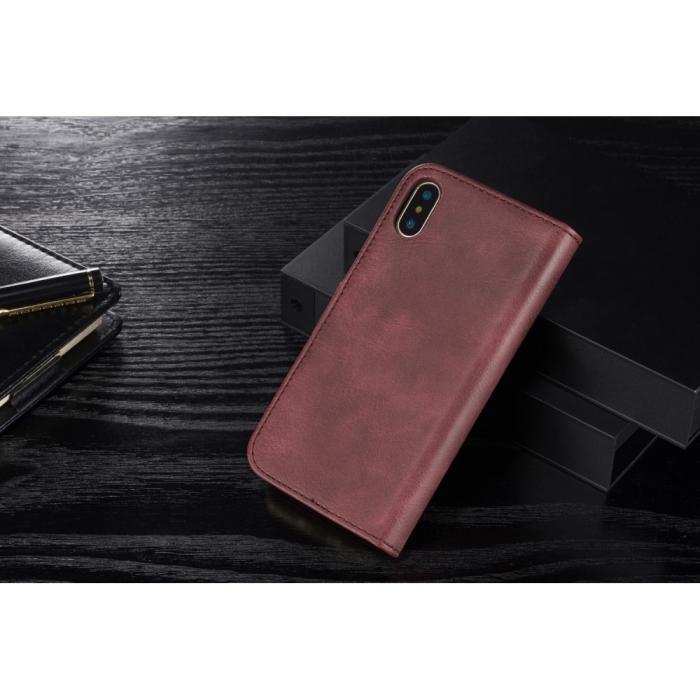 Bild 4, DG.MING iPhone X/Xs - DG.MING Plånboksfodral/Magnet Skal - Röd - Teknikhallen.se
