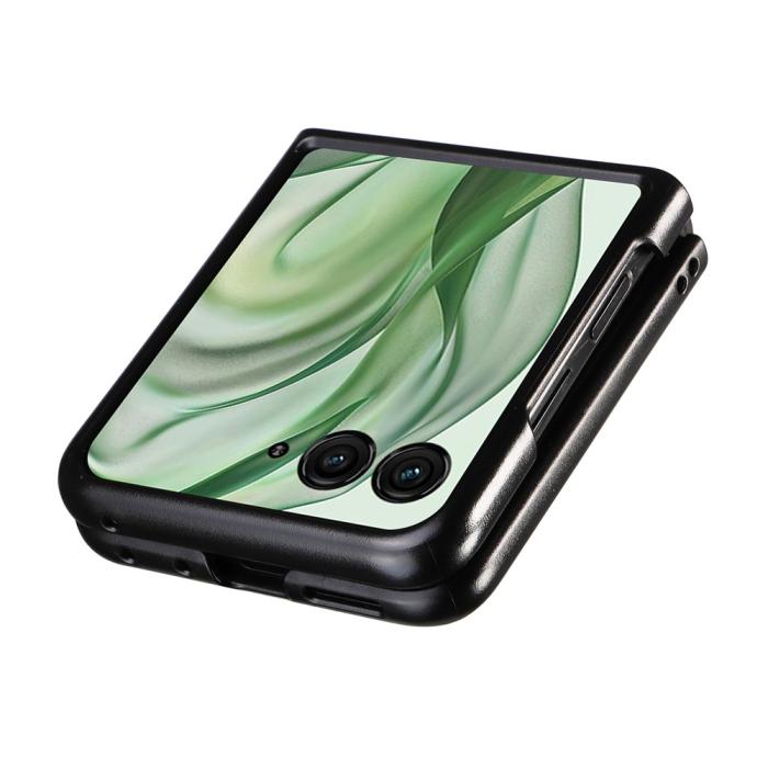 Bild 5,  Motorola Razr 50 Ultra 5G Skal Litchi Textur Svart - Teknikhallen.se