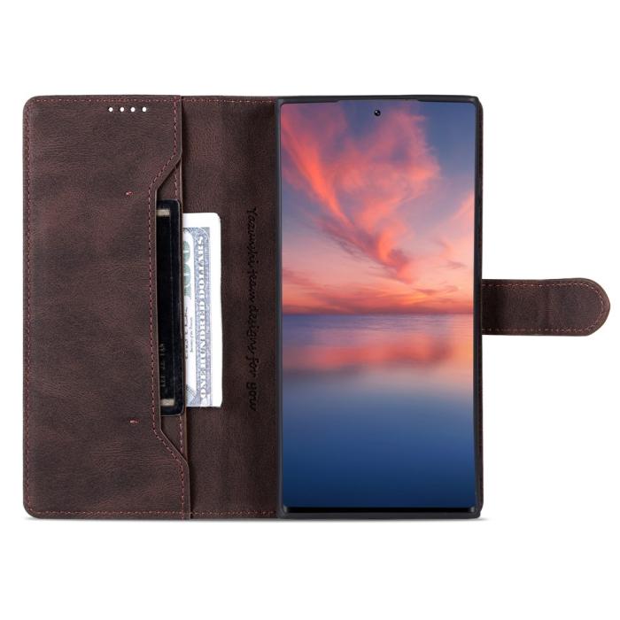 Bild 2, AZNS AZNS Samsung Galaxy S23 Ultra Fodral Läder Brun - Teknikhallen.se