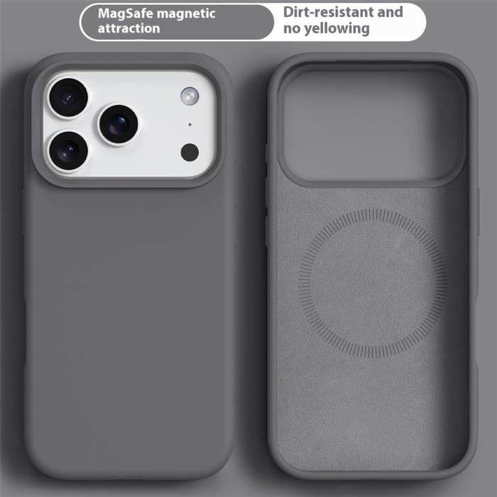 Bild 2,  iPhone 17 Pro Skal MagSafe Liquid Silikon Grå - Teknikhallen.se