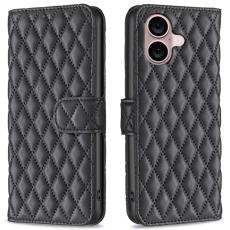  iPhone 16 Plus Fodral Diamond L&auml;der Svart - Teknikhallen.se