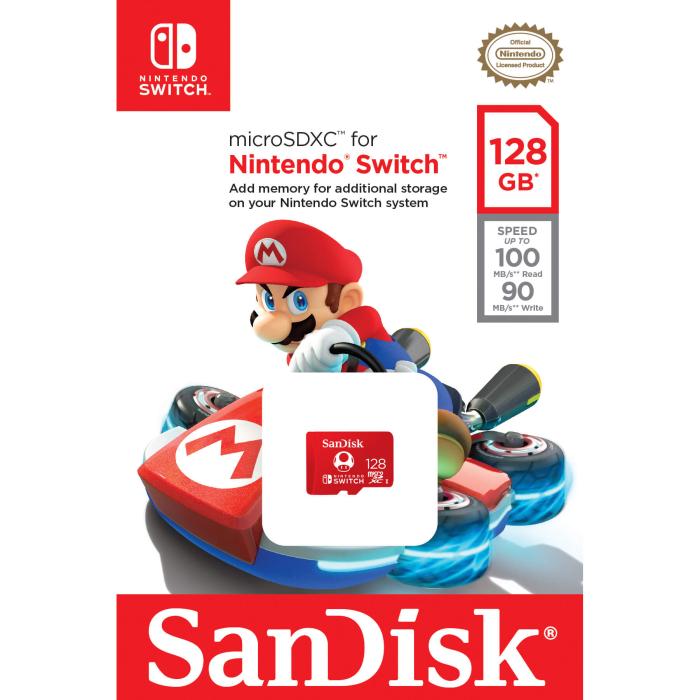 Bild 2, SanDisk SanDisk MicroSDXC Nintendo Switch 128GB UHS-I,100/90 - Teknikhallen.se