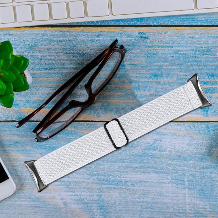 Bild 4,  Google Pixel Watch / Watch 2 Justerbart Nylon Armband Vit - Teknikhallen.se