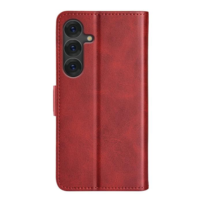 Bild 6,  Samsung Galaxy S25 Fodral Läder Röd - Teknikhallen.se