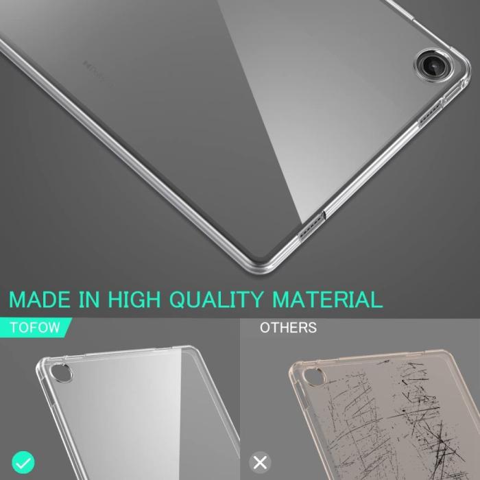 Bild 2,  Lenovo Tab M10 Plus Gen 3 Skal TPU Matt Transparent - Teknikhallen.se