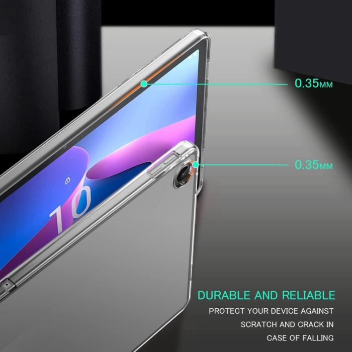 Bild 4,  Lenovo Tab M10 Plus Gen 3 Skal TPU Matt Transparent - Teknikhallen.se