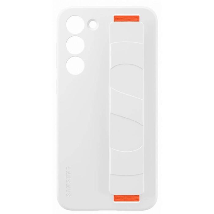 Bild 2, Samsung Samsung Galaxy S23 Plus Skal Silicone with Strap Vit - Teknikhallen.se