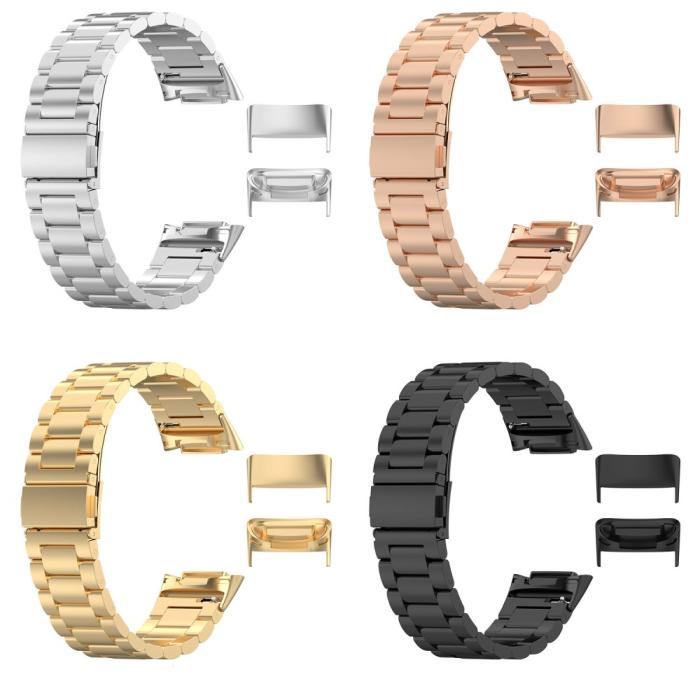 Bild 3,  Fästen För Fitbit Charge 5 Metallarmband Guld - Teknikhallen.se